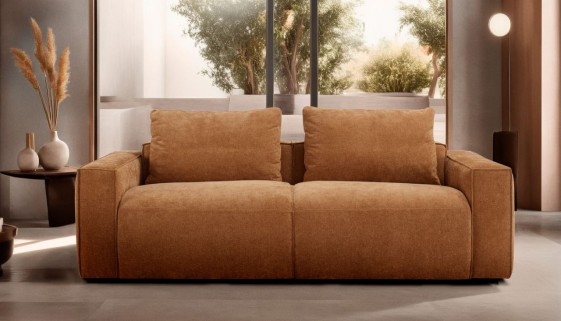 Canapé convertible design tissu matelas mousse ou mousse mémoire de forme