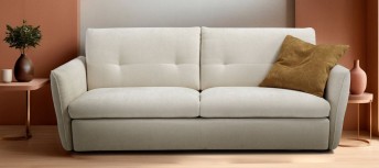 DOWNER, canapé tissu convertible matelas mousse ou mousse mémoire de forme