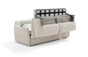 DOWNER, canapé tissu convertible matelas mousse ou mousse mémoire de forme