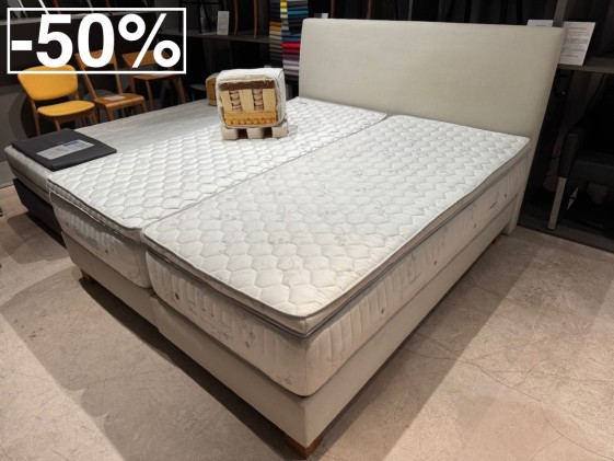 BOW, lit complet 100% BIO tête de lit + sommiers + matelas + surmatelas MASTERPIECE VITALWOOD