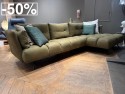 Canapé cuir angle chaise longue droite vert bubble 3d HUNKY-DORY