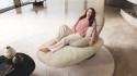 BEACHER, chaise longue de relaxation manuelle pivotante cuir, cuir de taureau ou tissu