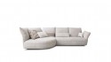 Canapé d'angle LOFTER méridienne arrondie tissu ou cuir