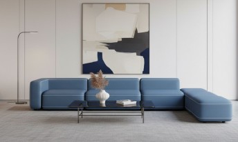 SOFY, canapé modulable en 6 modules tissu ou cuir