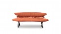 BANANA, banquette design organique cuir ou tissu ou bi-matière