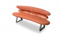 BANANA, banquette design organique cuir ou tissu ou bi-matière