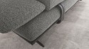 Canapé angle ABALIN chaise longue dossiers déployables cuir ou tissu