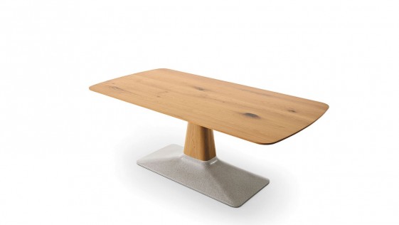 Table à manger rectangulaire TABLE.SEAN.9, plateau chêne ou noyer
