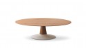 Table à manger TABLE.SEAN.10, plateau elliptique chêne ou noyer