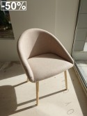 Fauteuil BLOOM LUXY M laine beige pieds frêne massif