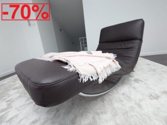 Chaise longue à bascule CONTROLBODY cuir Skin grain de café