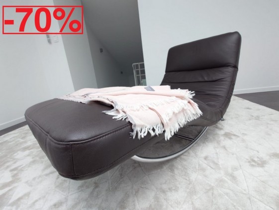Chaise longue à bascule CONTROLBODY cuir Skin grain de café