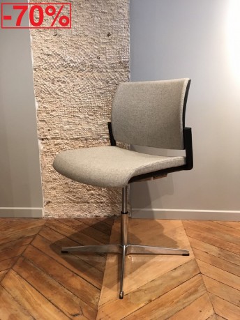 Chaise OFFICE 800 en tissu 100% laine vierge Xénon