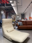 AMAZE.ME fauteuil lounger tissu ivoire bouclettes Ourson
