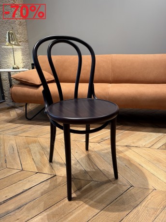 Chaise 18 en bois massif de hêtre teinte Dark wengé