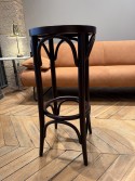 Tabouret de bar 73 bois massif de hêtre teinte café