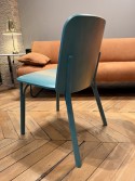 Chaise SPLIT bois massif de frêne, finition dégradé Turquoise