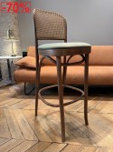 Tabouret 811 HOFFMANN bois massif de hêtre Classic, tapissé en tissu 