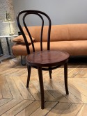 Chaise 1930 bois massif de hêtre teinte Walnut