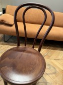 Chaise 1930 bois massif de hêtre teinte Walnut