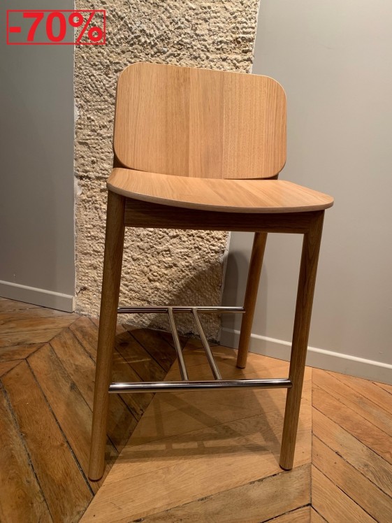 Tabouret AXEL bois massif de chêne naturel