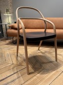 Chaise 002 bois massif de hêtre, version bicolore teinte naturelle et Dark Wengé