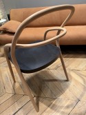 Chaise 002 bois massif de hêtre, version bicolore teinte naturelle et Dark Wengé