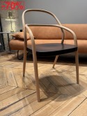 Chaise 002 bois massif de hêtre, version bicolore teinte naturelle et Dark Wengé