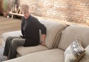 Canapé angle DEEP&LOUNGE tissu ou cuir chaise longue large 3 places