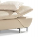 Canapé profondeur assise réglable & appuie-têtes LINEFLEX 3 places design cuir ou tissu